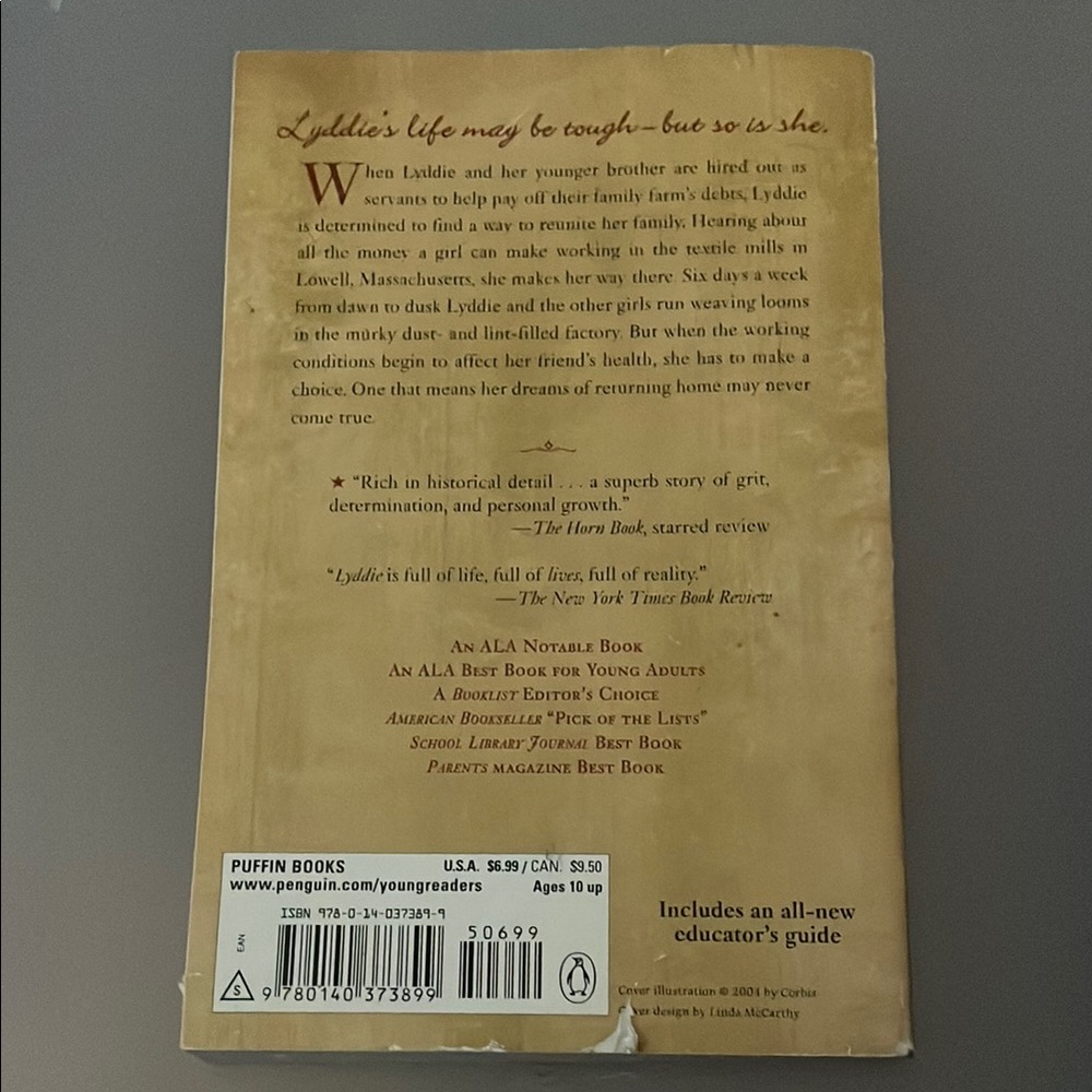 Lyddie by Katherine Paterson Paperback